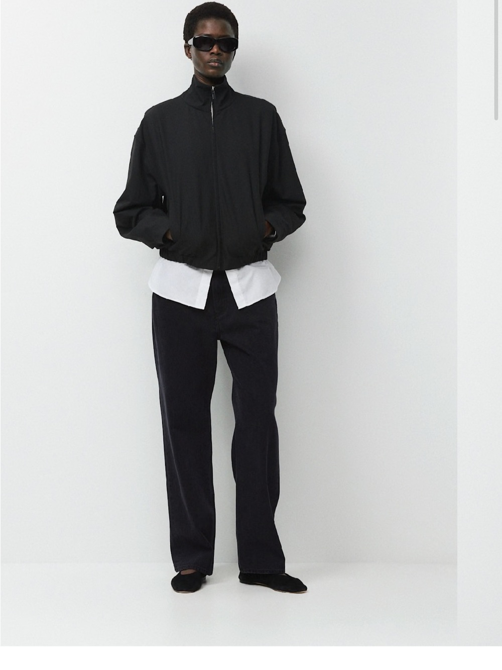 Aritzia Black Bomber Jacket